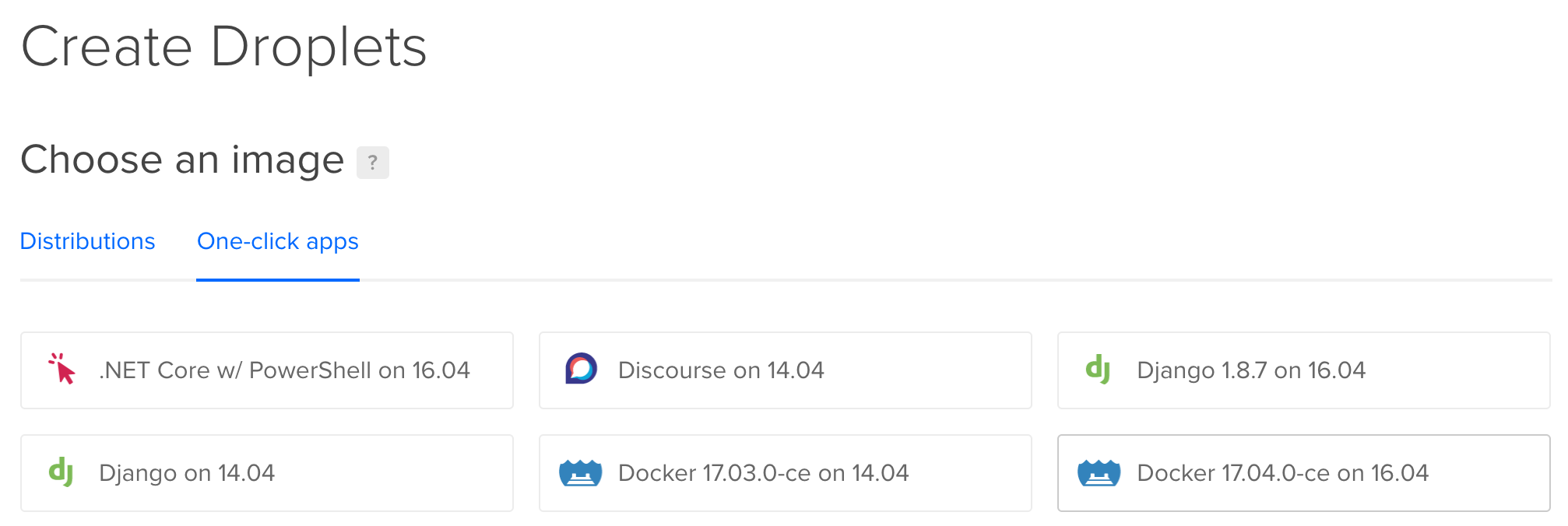Create DigitalOcean droplet with Docker pre-installed